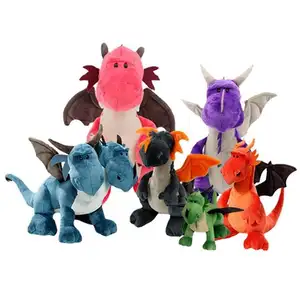 Riesen-Dinosaurier-Plüschtiel niedliches Tier Drachenpuppe-Kissen-Spielzeug Kinderspielzeug 35 cm 60 cm Nici Dinosaurier gefüllte Tierspielzeuge Weihnachten