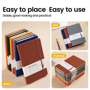 A5 PU <b>Notebook</b> Hardcover Elastic Bandage Waistband High Quality Enterprise Customized LOGO Trending Products 2026 New Arrivals - Product Image 4