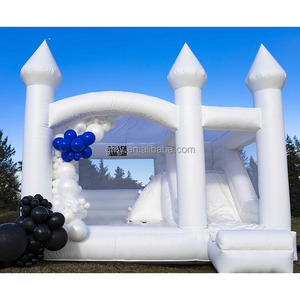 Castillo Inflable Blanco para Interiores y Exteriores, Tobogán, <span class=keywords><strong>Piscina</strong></span> <span class=keywords><strong>de</strong></span> Pelotas, Combo, Castillo Inflable, Área <span class=keywords><strong>de</strong></span> Juegos Inflable para Alquiler para Fiestas - Product Image 4