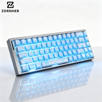 Teclado Gaming Magnético Zornher ZH68HE 65% con Activación Rápida, Aluminio CNC Blanco, Frecuencia de Sondeo de 8K Hz, Latencia de 0.10ms, Efecto Hall