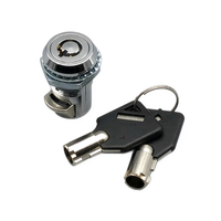 Serrure à cylindre MS826 à quart de tour pour boîtier électrique avec clés, finition chrome brillant pour porte, mobilier et armoire
