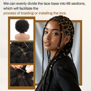 Parrucche in <span class=keywords><strong>Capelli</strong></span> Umani Naturali Originea, Colore Nero, Corto Afro Riccio, 100% Brasiliano, con Frontale in Pizzo Trasparente per Donne di Colore - Product Image 4
