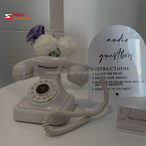 Téléphone Livre d'Or Audio Rétro Coloré pour <span class=keywords><strong>Mariage</strong></span> : Décoration de Photobooth, Enregistrement de Messages et Prise de Photos pour les Invités - Product Image 3
