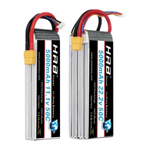 HRB 22.2V 5000mAh 50/100C XT90/T/EC5 תקע RC מרובע מסוק כנפיים קבועות רכב משאית סירת FPV מירוץ רחפני מטוס מל""ט