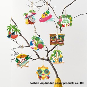 Adornos Decorativos Tropicales de Papel con Temática Hawaiana para Fiestas de Verano en la Playa, Colgantes, Tarjetas y Etiquetas Decorativas - Product Image 3
