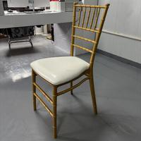 Chaises de banquet Chiavari en plastique doré de haute qualité FSDKX, empilables, pour l'extérieur