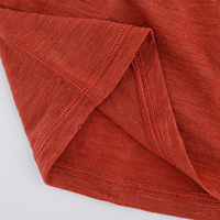 Vente chaude mode confortable hommes 100% laine mérinos col en v t-shirt à manches longues