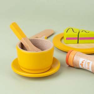 Wholesale Montessori Educational Toys Children's Role Pretend Kitchen Accessories Simulation <b>Afternoon</b> <b>Tea</b> <b>Set</b> <b>Wooden</b> Toys for - Product Image 3