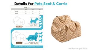 Reishond Autostoel <span class=keywords><strong>Bed</strong></span> En Drager Comfortabele Bedden Voor Onderweg Avonturen Goud M - Product Image 3