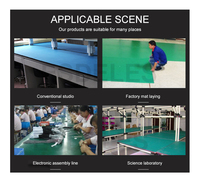 Tapis de travail en caoutchouc antistatique à surface brillante, 2 couches, épaisseur 2 mm, tailles personnalisables pour l'industrie électronique