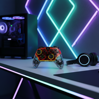 GAMINJA Joystick sans fil et manette de jeu pour PS5, fonction turbo à double vibration, manette de jeu à commande de mouvement à 6 axes