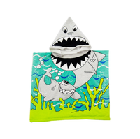 Serviette de plage en microfibre personnalisée pour bébé, poncho à capuche de surf pour enfants avec logo imprimé personnalisé