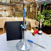 Detalle Restauración Ruso Acero Inoxidable Metal Hookah Set Portable Union Fibonacci Crystal Glass Lounge Party Club Shisha