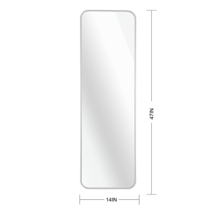 <b>Silver</b> Door <b>Mirror</b> 47 x 14 In Wall Mounted Full Length <b>Mirror</b> For Bedroom Bathroom - Product Image 5