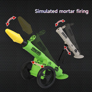Juguete de Tiro 2 en 1 para Niños, Lanzador de Morteros de Balas Blandas, Modelo Militar de Cohete, Máquina de Burbujas Eléctrica para Niños - Product Image 3
