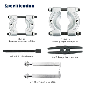 Podofo Juego de Extractores de Rodamientos para Vehículos de 14 Piezas y 5 Toneladas de Capacidad, Separador de Rodamientos de Rueda con Mordazas de 2"/3" y Herramientas de Extracción de Engranajes - Product Image 3