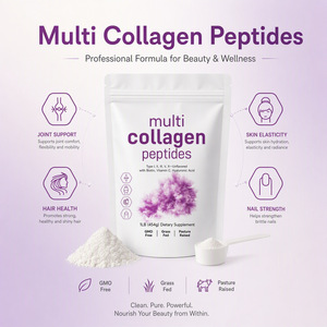 Self Owned Brand Collagen Peptide Powder Various Collagen Peptides Hyaluronic Acid Vitamin C Antioxidants for Adult Beauty Skin - Product Image 4