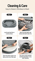 Coussin de lit pour chien et chat en mousse à mémoire de forme, grand format, chaud pour l'hiver, matelas doux et confortable, utilisation en intérieur, amovible et lavable, accessoires pour animaux de compagnie