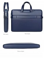 Housse d'Ordinateur Portable et Sac Messager Portable en PU Étanche, avec Logo Personnalisé, pour Ordinateurs 13, 14, 15 et 15.6 Pouces, pour Femme