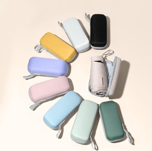 Ombrello Pieghevole da Tasca a Sei Pieghe Personalizzato Mini Portatile Quadrato con Custodia a Capsula Protezione UV Regali Aziendali - Product Image 2