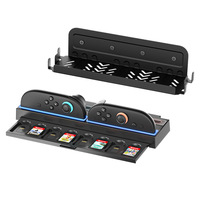 Soporte de Pared HBS-2855 para Switch 2, Base de Carga con Almacenamiento para Tarjetas y Cartuchos para NS2