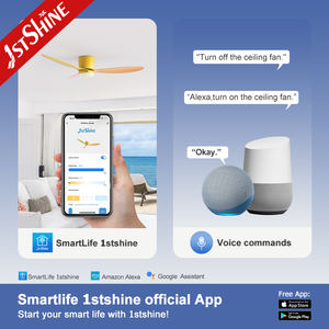 Ventilador de Techo LED 1stshine con Aspas de Colores Mixtos, Diseño DIY, Ventilador de Techo Decorativo con Luz LED - Product Image 6