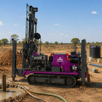 Plateforme de forage de puits d'eau multifonctionnelle 360 °   Machine de forage de puits d'eau géothermique à tête de forage rotative