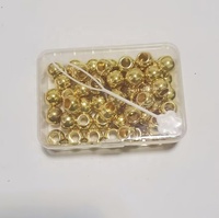 Perles pour Cheveux Or Argent pour Tresses Synthétiques Accessoires de Décoration Bijoux pour Tresses d'Enfants Perles Rastas Cheveux 10x12mm