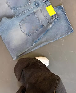 <span class=keywords><strong>Jeans</strong></span> da <span class=keywords><strong>Uomo</strong></span> <span class=keywords><strong>Vintage</strong></span> Y2K di Design Personalizzati, Taglie Forti, Larghi, Effetto Acid Wash - Product Image 3