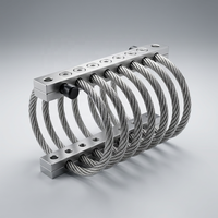 Système d'absorption des chocs et des vibrations pour groupe électrogène, pompe, compresseur, lanceur et système de défense Hoan JGX-0648D-79A en acier inoxydable et aluminium 1