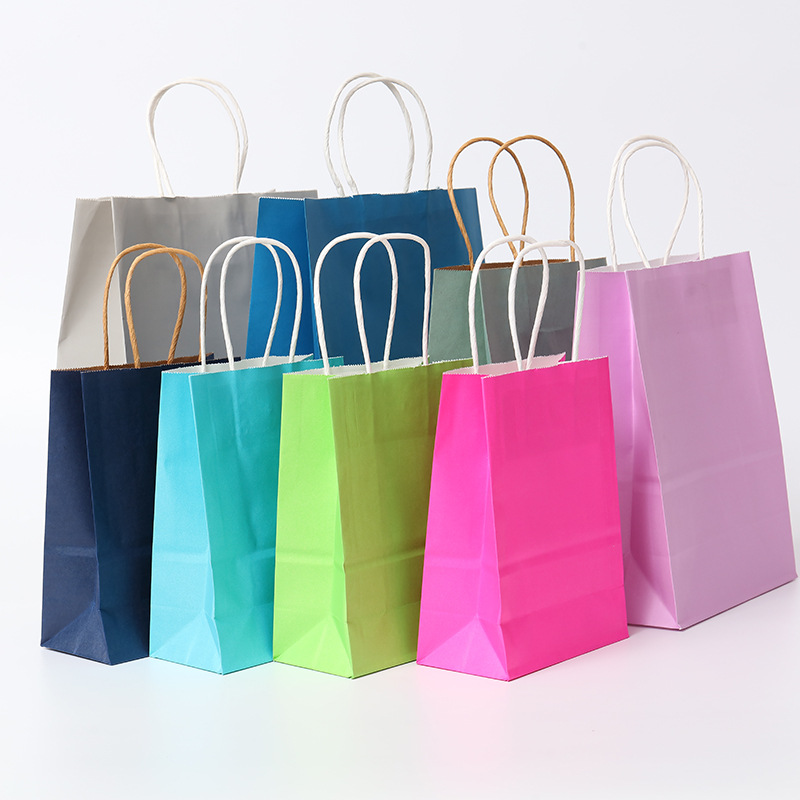 Compra Venta Al Por Mayor 40 Unids Bolsa De Regalo De Papel Blanco Elegante  / Tamaño Pequeño / Kraft Bolsas De Regalo Con Asa / Excelente Calidad /  18x15x8cm / Al Por