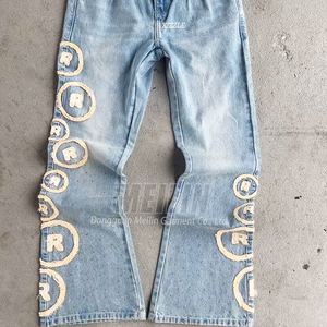 Ensemble de jeans pour homme <span class=keywords><strong>en</strong></span> denim bleu avec patchs personnalisés et effet délavé, <span class=keywords><strong>veste</strong></span> <span class=keywords><strong>en</strong></span> denim et jeans <span class=keywords><strong>en</strong></span> deux pièces, ensemble <span class=keywords><strong>en</strong></span> denim pour homme - Product Image 6