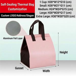 Custom Logo Promotional Biodegradable Aluminum Fabric Thermal Leak Proof Insulated Food <b>Cooler</b> <b>Backpack</b> Bag - Product Image 3