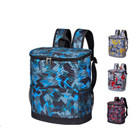 Sac à dos camouflage en tissu Oxford à double bandoulière, sac isotherme de grande capacité, pour camping en plein air, pique-nique