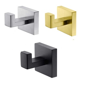 Gancho de montaje en pared Cocina Ganchos dobles modernos Adhesivo Baño Ropa Exhibición Toalla Colgador de puerta de metal Abrigo Ganchos de pared