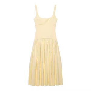 เดรสลำลองเปิดหลังสไตล์โบฮีเมียนแบบเข้ารูป ซักได้ ความยาวปานกลางสำหรับผู้หญิง คอลเลคชั่นใหม่ปี 2025 สำหรับฤดูใบไม้ผลิและฤดูร้อน - Product Image 1