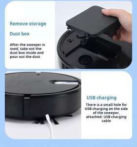 Aspirateur robot intelligent pour la maison, machine de nettoyage humide et sec, aspirateur de sol portable rechargeable - Product Image 6