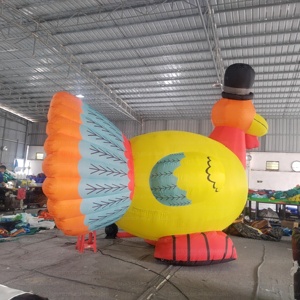 4m Giant <strong>Inflatable</strong> Cartoon <strong>Inflatable</strong> <strong>Turkey</strong> <strong>Costume</strong> Giant <strong>Turkey</strong> <strong>Inflatable</strong> Model With Led Light - Product Image 2