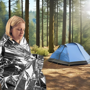 Coperta di Emergenza Portatile Impermeabile Riflettente per Esterni, Isolamento dal Freddo e dal Sole per Situazioni di Sopravvivenza - Product Image 2