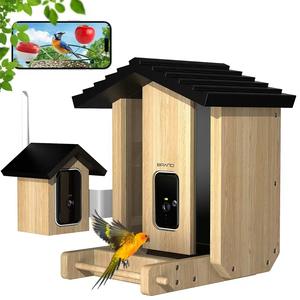 AI 카메라가 장착된 새 모이통, 업그레이드된 듀얼 스마트 하우스, 10,000개 이상의 종 식별, 자동 캡처, 실시간 알림, 새 애호가를 위한 제품 - Product Image 1