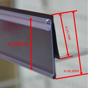Clip de soporte de etiquetas de estante de <span class=keywords><strong>supermercado</strong></span> o tienda de PVC multicolor - Product Image 2