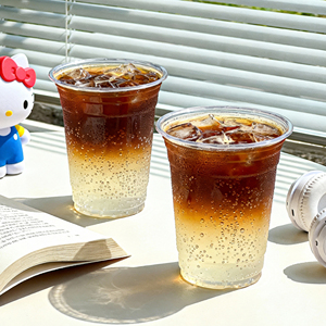 แก้วพลาสติกใส่น้ำแข็งกาแฟ 12oz 16oz พร้อมฝาปิด แก้วพลาสติก PET สำหรับชานมไข่มุก รับผลิตตามสั่งพร้อมโลโก้ - Product Image 2