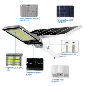 Lampione Solare LED 200W 300W 500W con Chip LED, Illuminazione Stradale Esterna a Energia Solare - Product Image 3