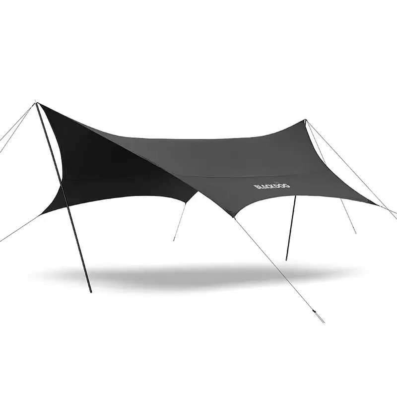 Blackdog Grote Vinyl Luifel Buiten Zwartgeblakerde Camping Tent Ultra Lichte Schaduw