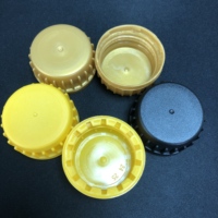 Tutup Botol Oli Mesin HDPE 38mm Anti Bongkar Pilfer Proof dengan Lapisan Induksi Aluminium Foil Warna Kustom Pabrik