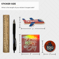 Impresión de Stickers Personalizados de Vinilo Troquelados, Pegatinas Adhesivas Impermeables de PVC con Logotipo de Empresa, Calcomanías Transparentes de Dibujos Animados