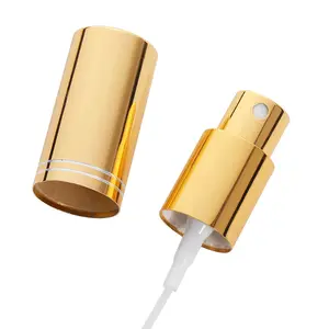 18 pescoço acabamento Ouro Spray Cap Para 18mm Pescoço Garrafa De Vidro Névoa Pulverizador Para Perfume