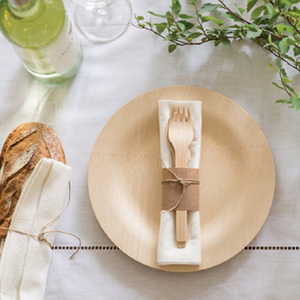<span class=keywords><strong>Lot</strong></span> de vaisselle jetable, assiettes rondes en Fiber de <span class=keywords><strong>bambou</strong></span>, accessoires de cuisine de haute qualité, prix exceptionnel - Product Image 5