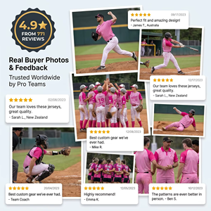 PURE Pink Ribbon Team Club Trainingshirt voor jeugd honkbal, borstkanker bewustwording, prestatie training, honkbal shirts, uniformen - Product Image 6