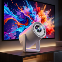 Projecteur intelligent portable JUNUO TURN1 720P 4K à LED à courte focale H723 avec mise au point manuelle, Android 14, WiFi6, BT5.2 pour cinéma maison